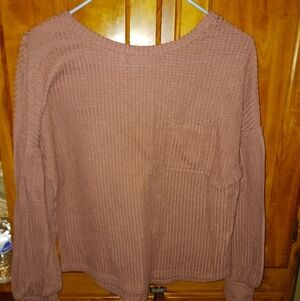 SHEIN Textured Brown Knit Top